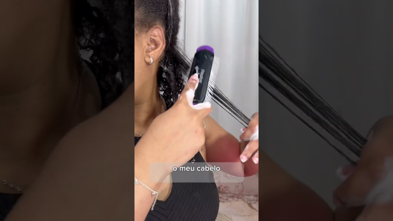 Finaliza&ccedil;&atilde;o com mousse no meu cabelo crespo #cabeloscrespos