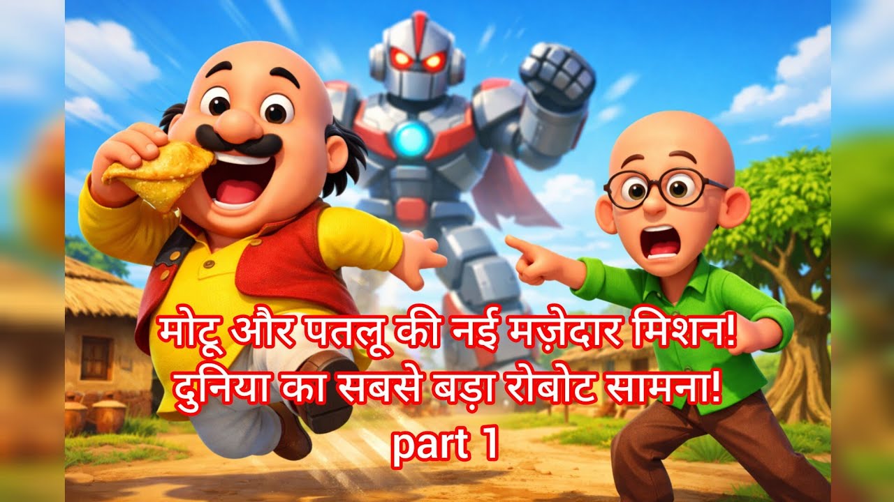 मोटू पतलू की सबसे बड़ी लड़ाई 😱 गाँव पर हमला करने आया विशाल रोबोट | Full Story#cartoonstoryhindi 
