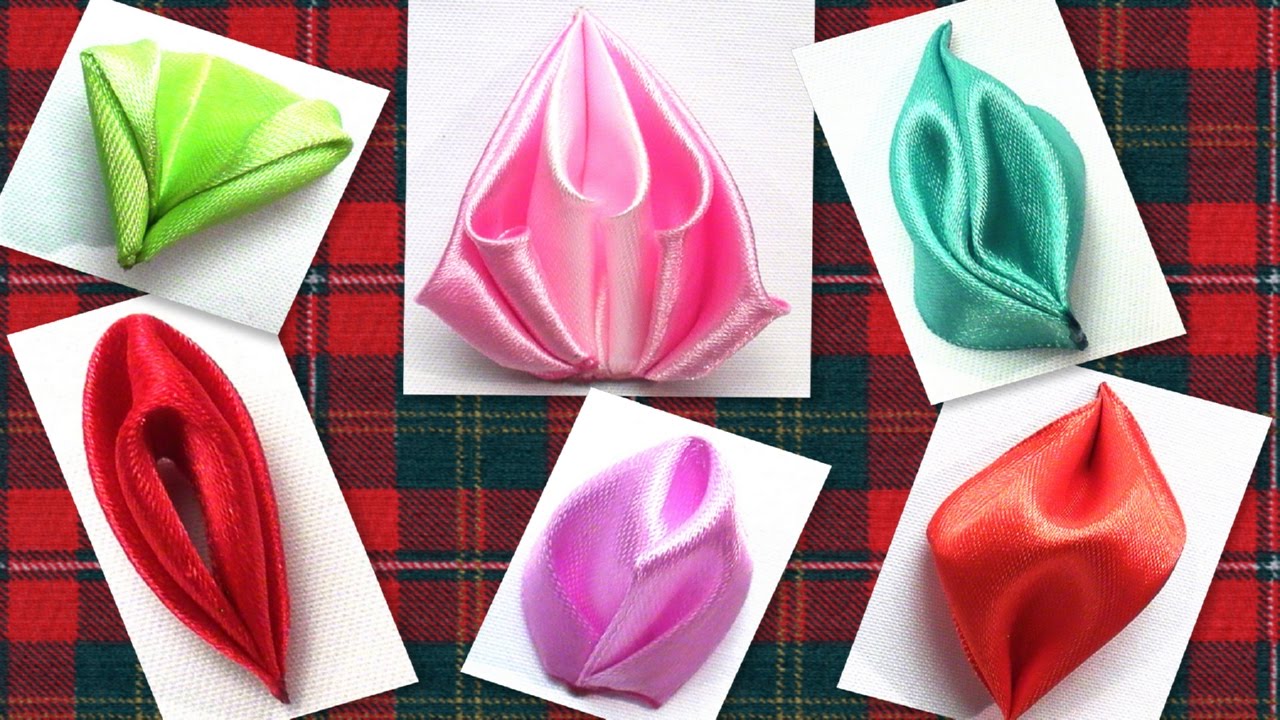 How to Make kanzashi flower petals | 6 petals tutorial |