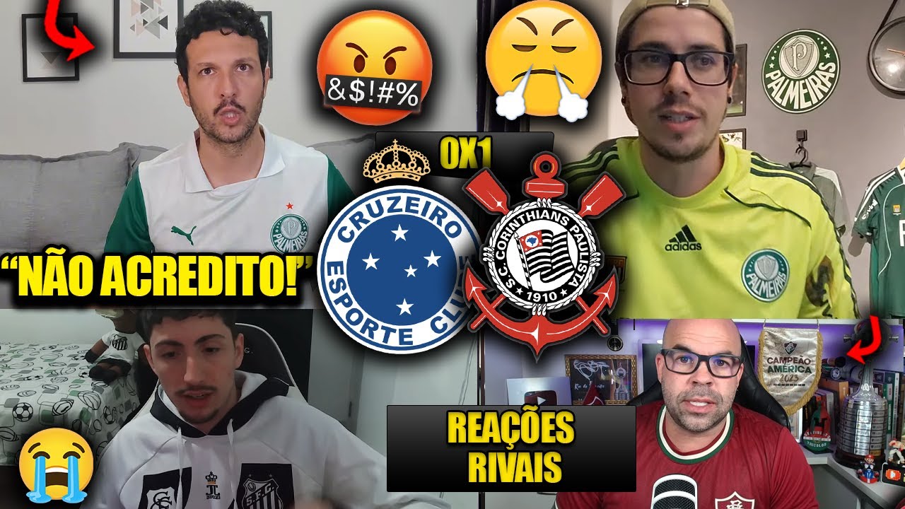 REA&Ccedil;&Otilde;ES dos RIVAIS com a VIT&Oacute;RIA do TIM&Atilde;O - CRUZEIRO 0X1 CORINTHIANS - REACT COPA DO BRASIL 2025