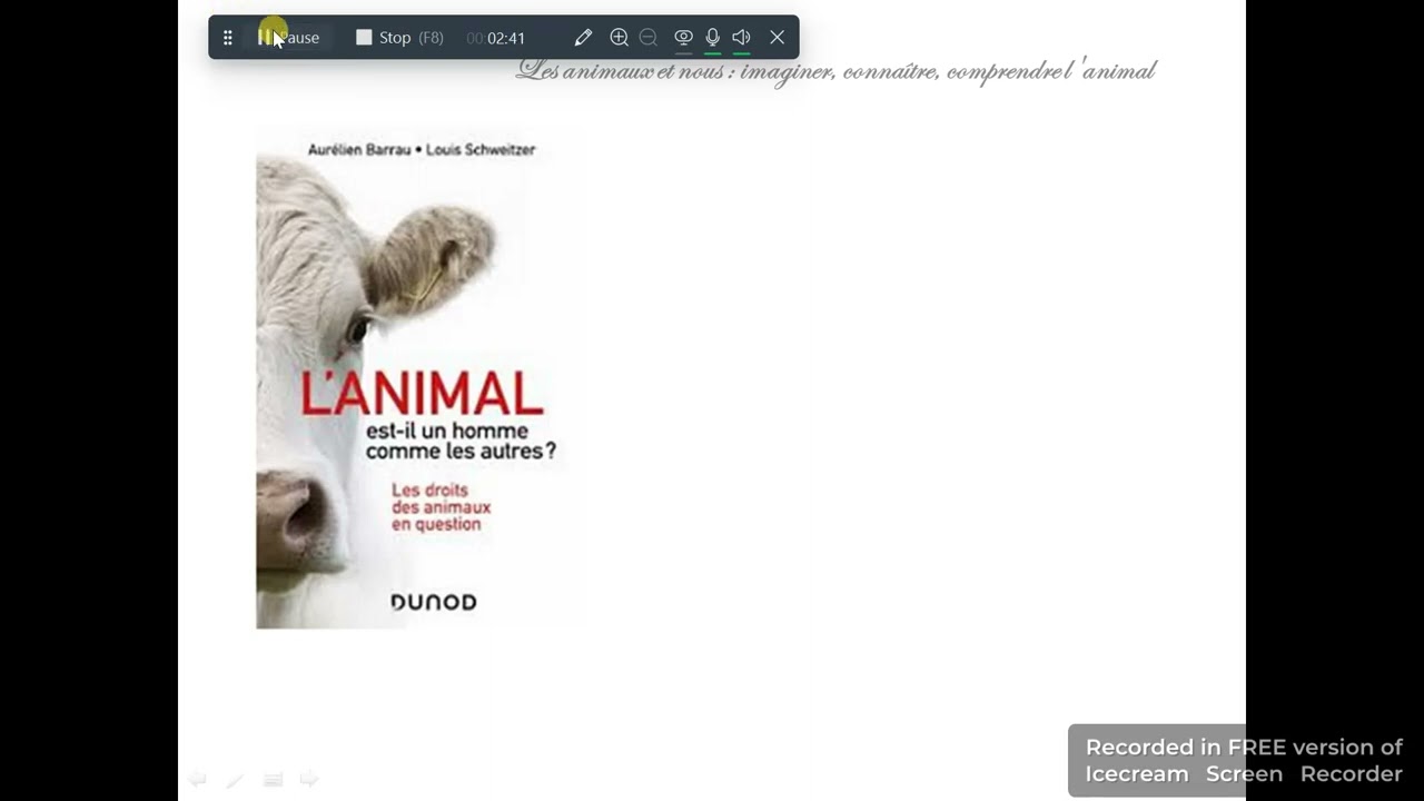 L'animal est il un homme comme les autres   Barrau et Schweitez 2