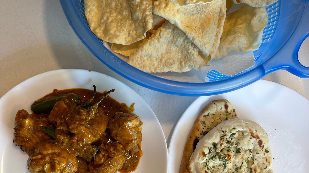 Achar Gosht with garlic naan #cookingtime#appalam#cooking 