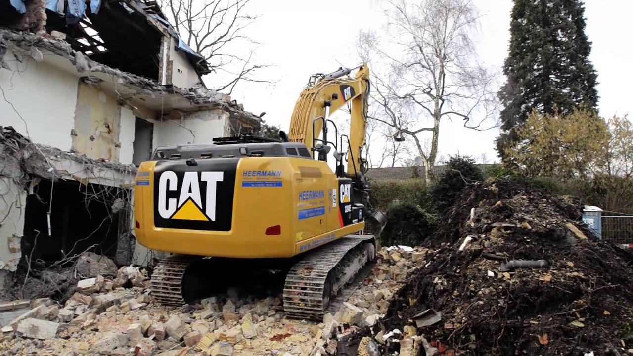 Cat 324 E mit OilQuick bei Abbrucharbeiten [1080p]
