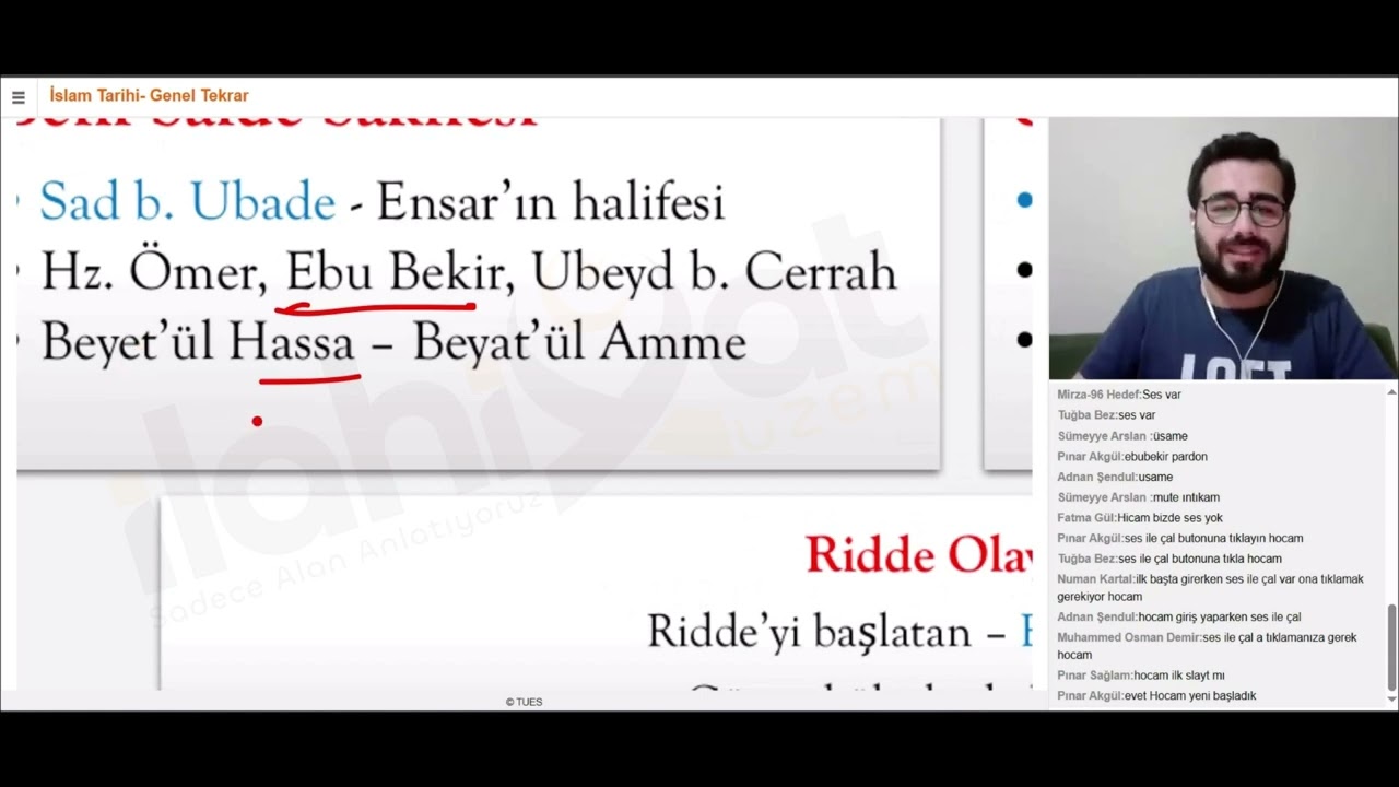DERS KESİTLERİ - MBSTS Genel Tekrar Kampı - İslam Tarihi - #ags #dkab #dhbt #mbsts #öabt