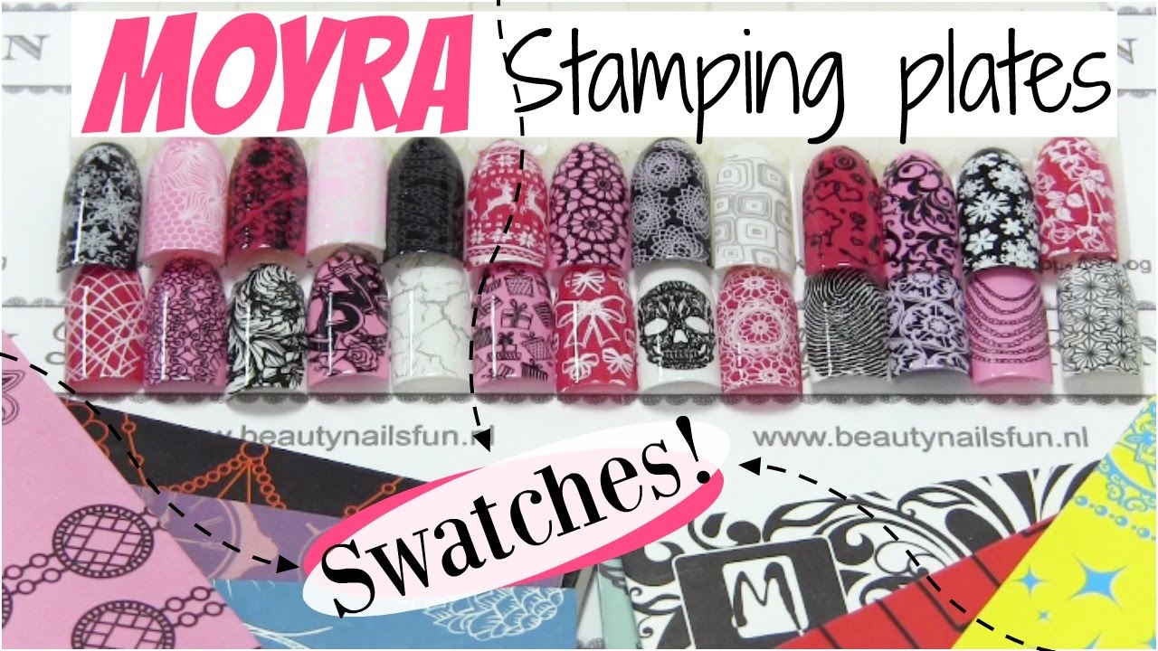 Moyra stamping plates swatches | Beautynailsfun.nl