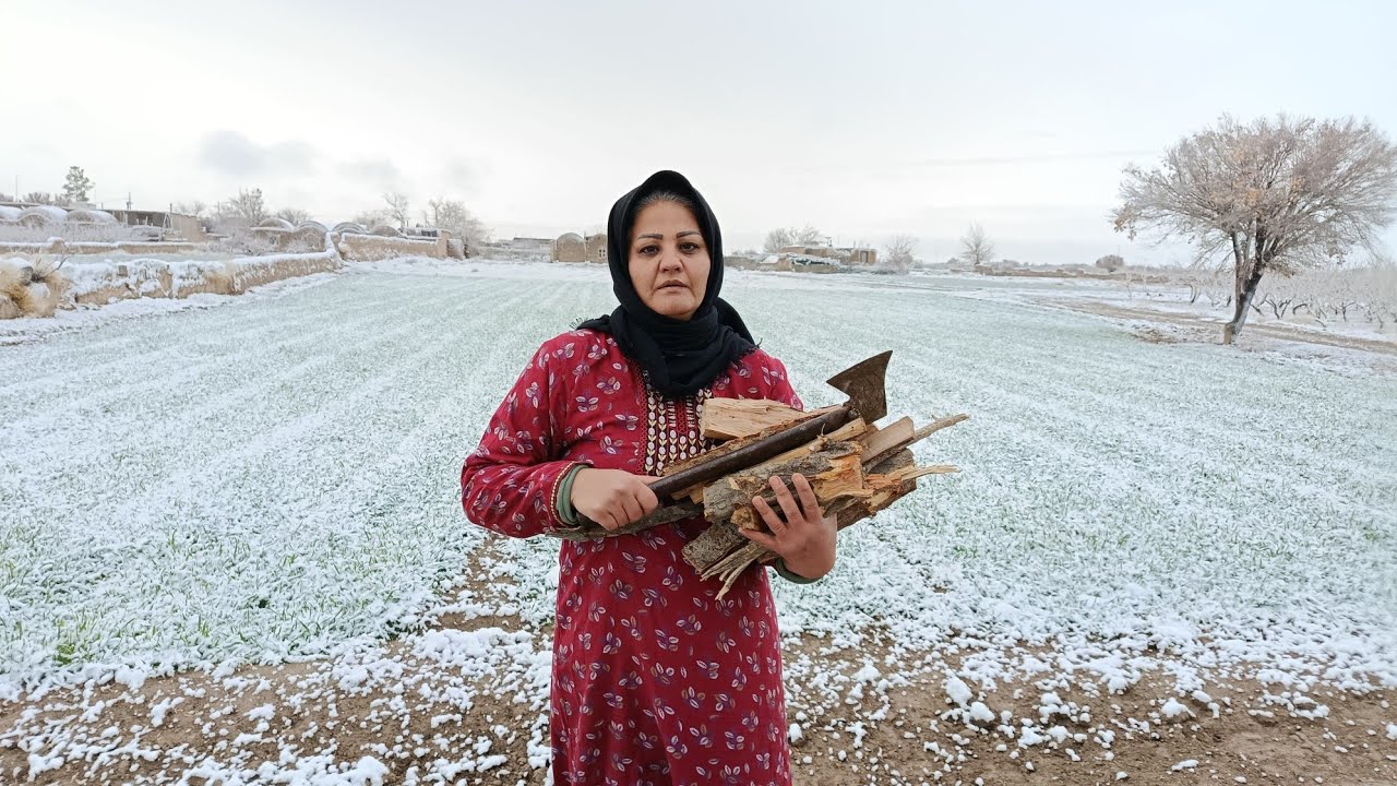 Snow fell and our village was covered in white.