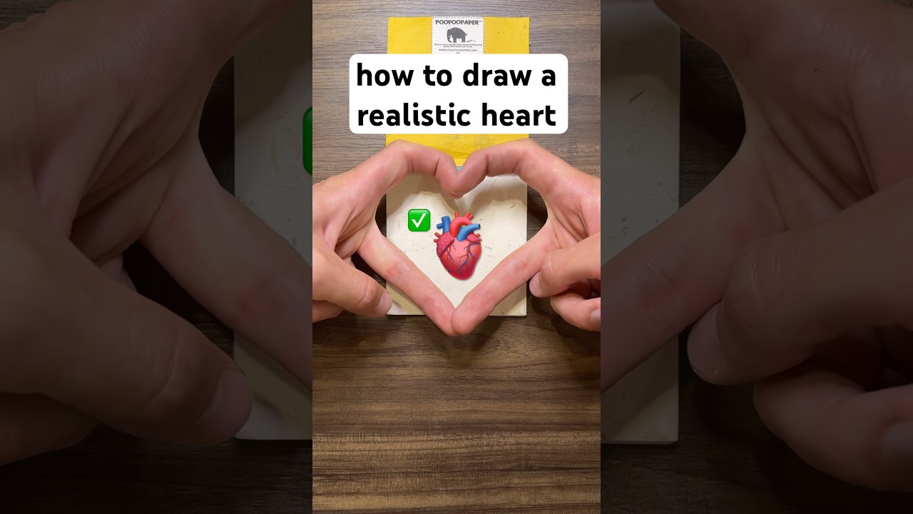 Как нарисовать настоящее сердце! #howtodraw #drawingtutorial #heart #humanheart