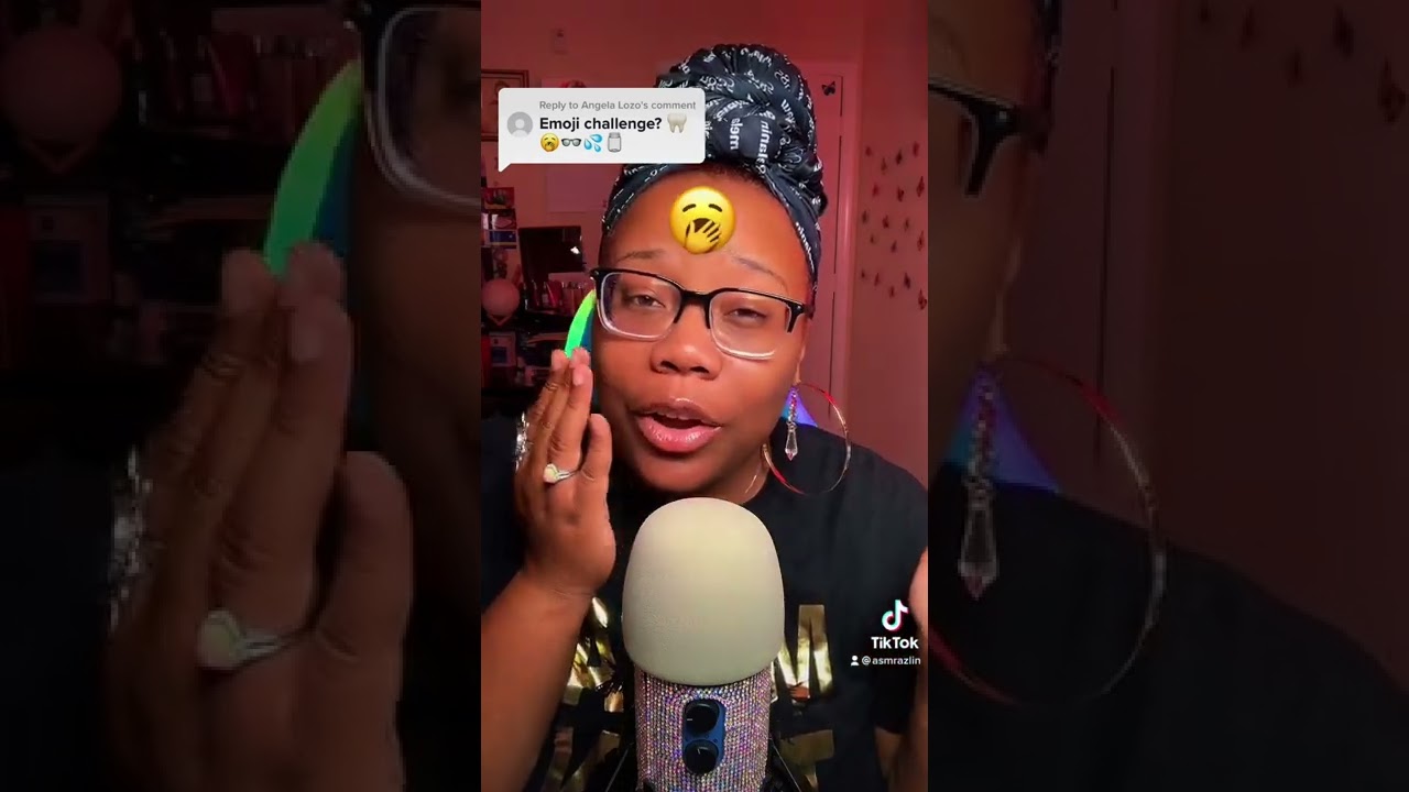 ASMR Emoji Challenge: 🦷🥱👓💦🫙 ACCEPTED #asmr #emojichallenge #shorts