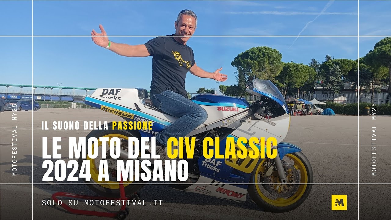 Le moto, i piloti e i suoni del CIV Classic 2024 a Misano
