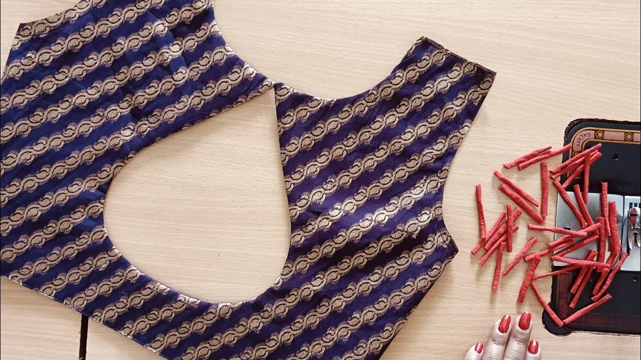 Boat neck blouse design cutting and stitching ll potli button blouse design cutting and stitching 