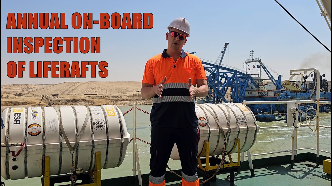 Annual on-board inspection of the liferafts