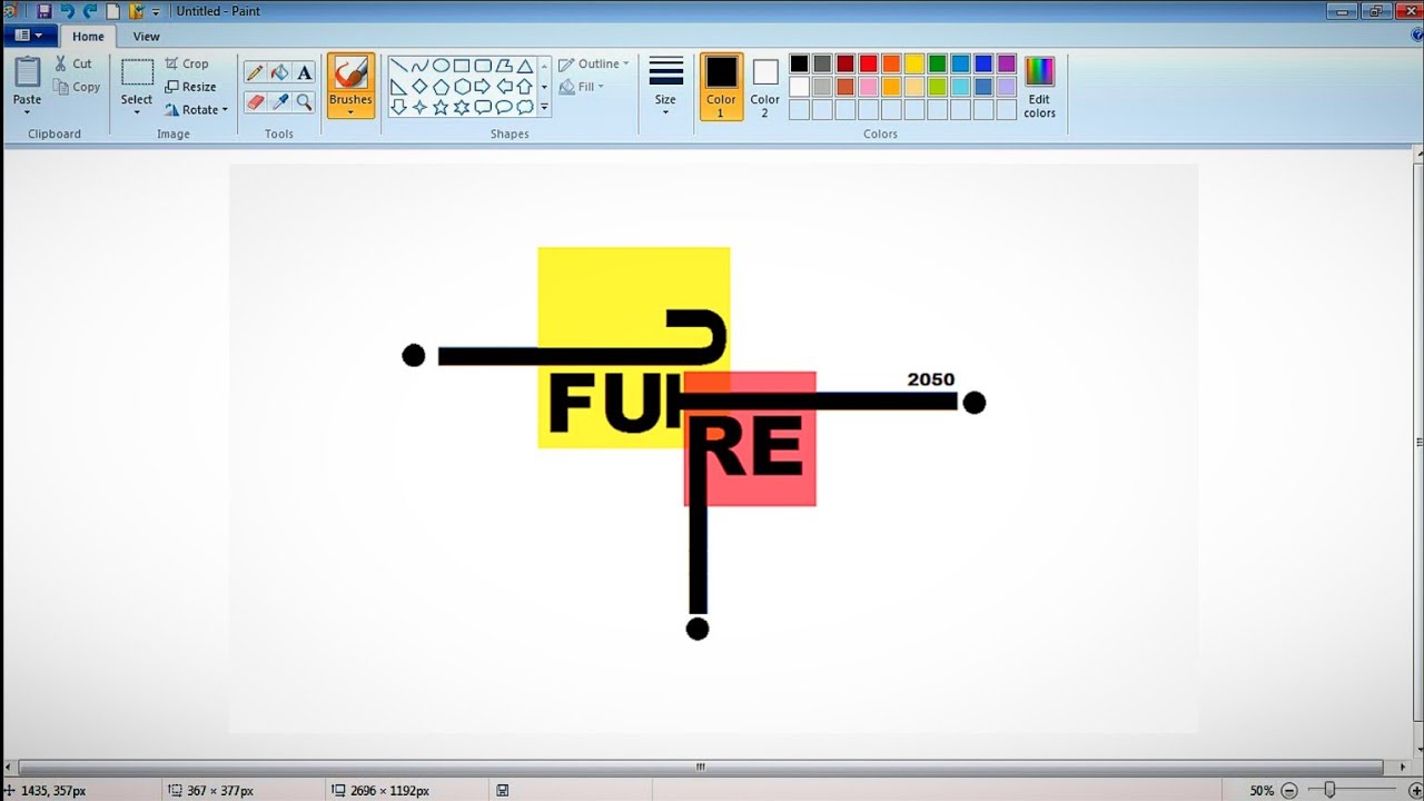 how to draw future design in ms paint /-