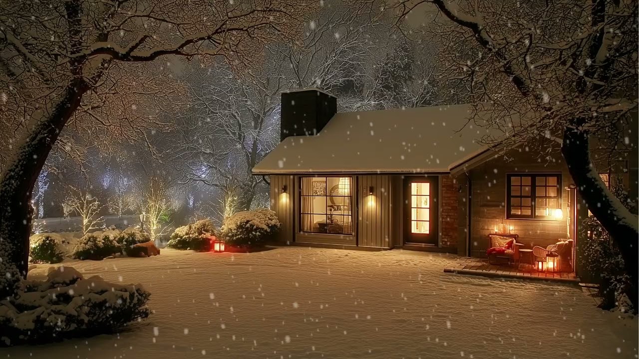 "눈 내리는 밤의 고요한 위로/힐링,수면 ❄️ Cozy Piano in a Snowy Cabin"
