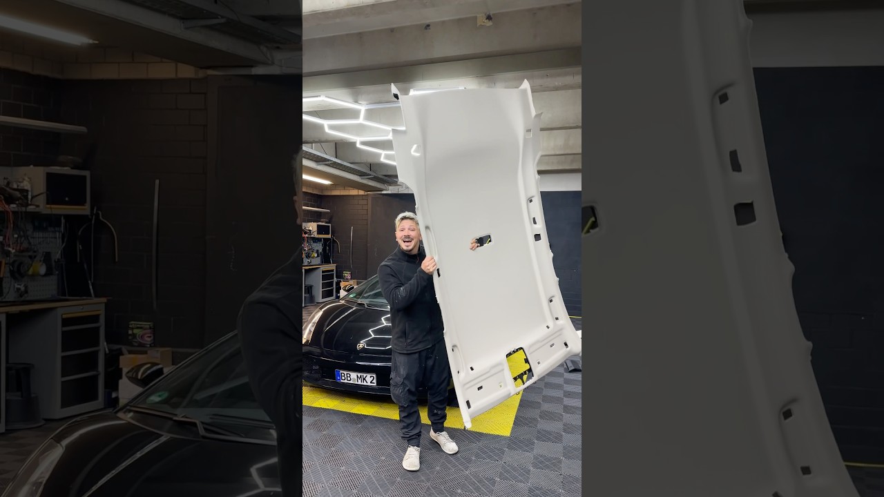 Alcantara Himmel selber machen! 🤯🔥 #alcantara #himmel #auto #sattler #diy #handwerk #bmw #m3