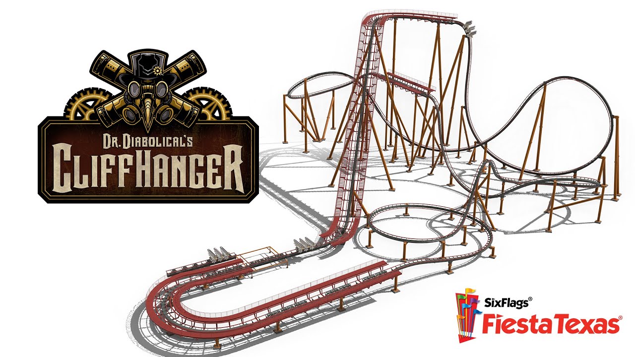 Dr. Diabolical's Cliffhanger - NoLimits 2 (B&M Dive Coaster) POV // Six Flags Fiesta Texas