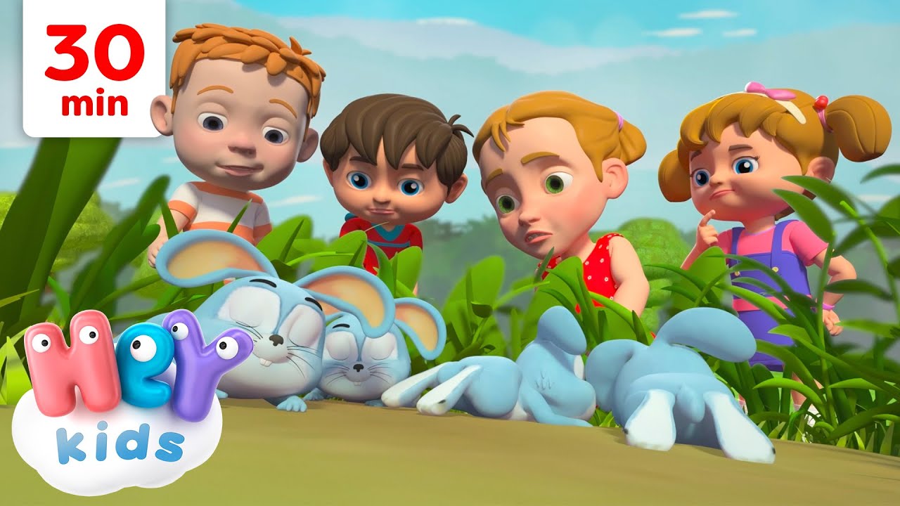 Hopp, kleine Häschen, hopp, hopp, hopp! 🐰 | Lieder mit Tieren für Kinder | HeyKids Kinderlieder TV