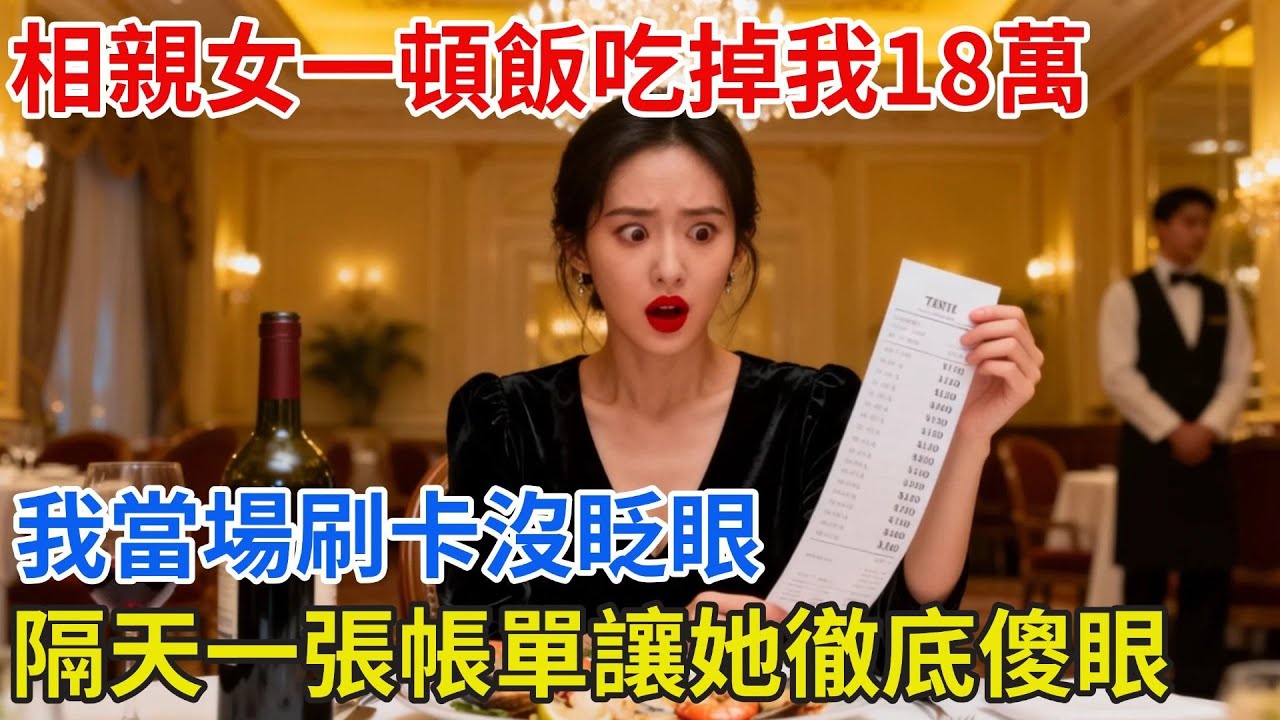相親女一頓飯吃掉我18萬！我當場刷卡沒眨眼，隔天一張賬單讓她徹底傻眼#【雲帆記事】#完結#小説#爽文#故事頻道#愛情#情感#完整版