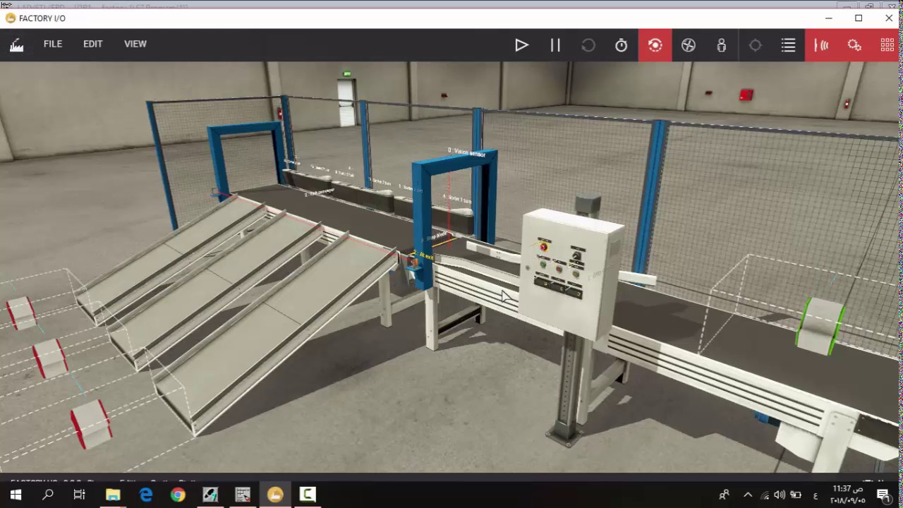 factory i-o - sorting station -  plc simatic manager
