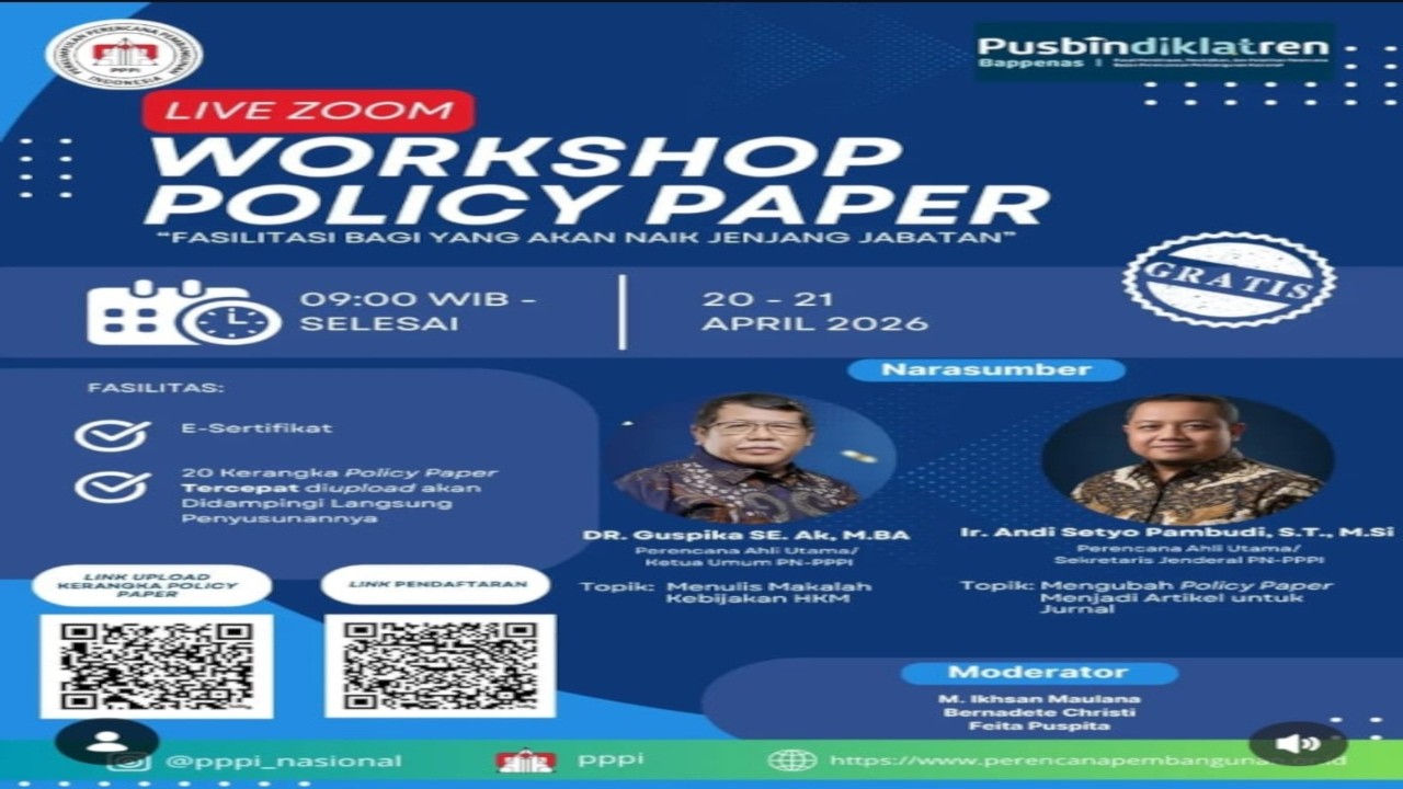 Workshop Policy Paper - Perkumpulan Perencana Pembangunan Indonesia