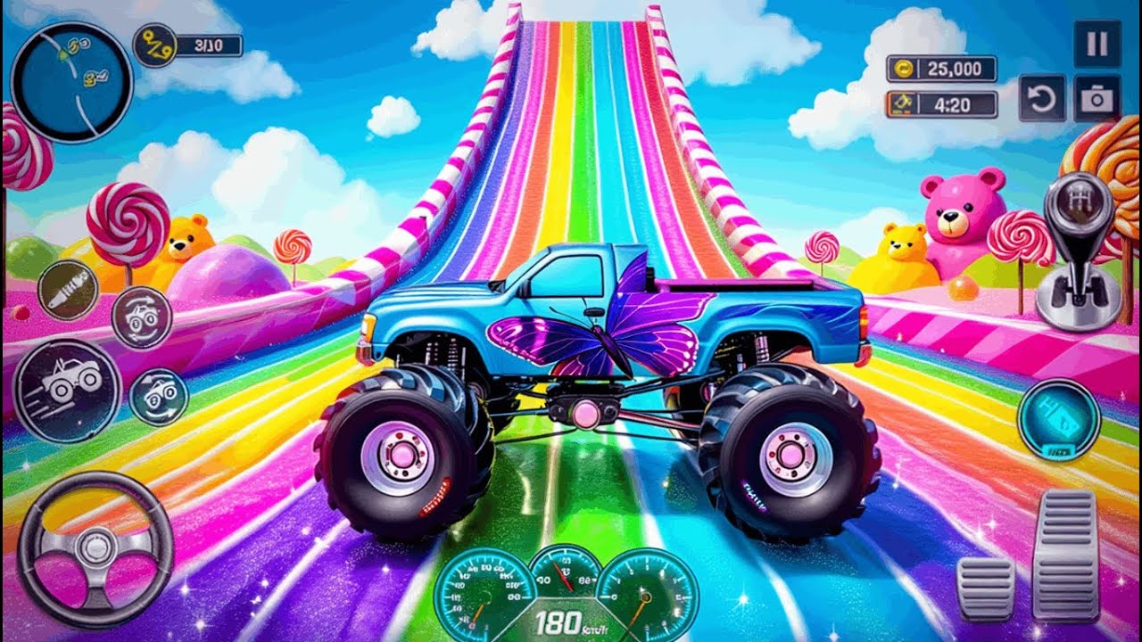 Monster Truck Sky Ramp Impossible Track – Ultimate GT Stunts & Racing