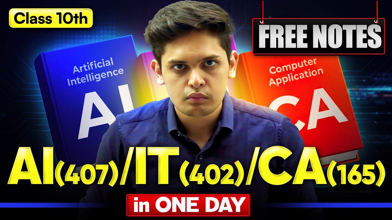 Class 10th - IT(402) / AI(417) / CA(165) Master Plan To score 95%🔥| Best Notes | Prashant Kirad