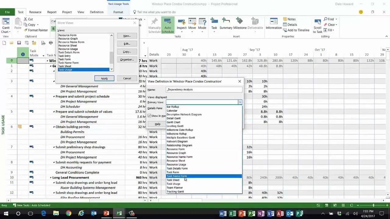 Use the Relationship Diagram View to Analyze Task Dependencies