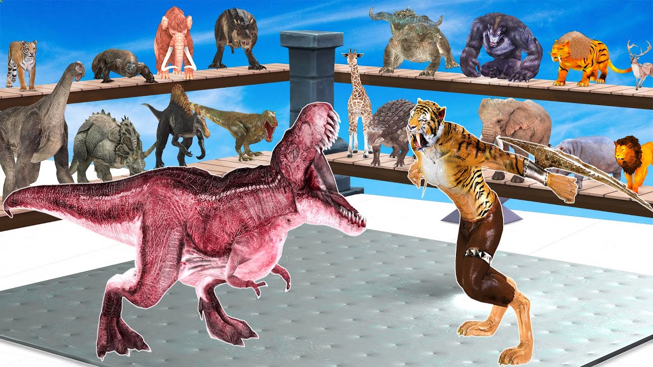 1 vs 1 All Units Dinosaurs Vs Animals Tournament - Animal Revolt Battle Simulator