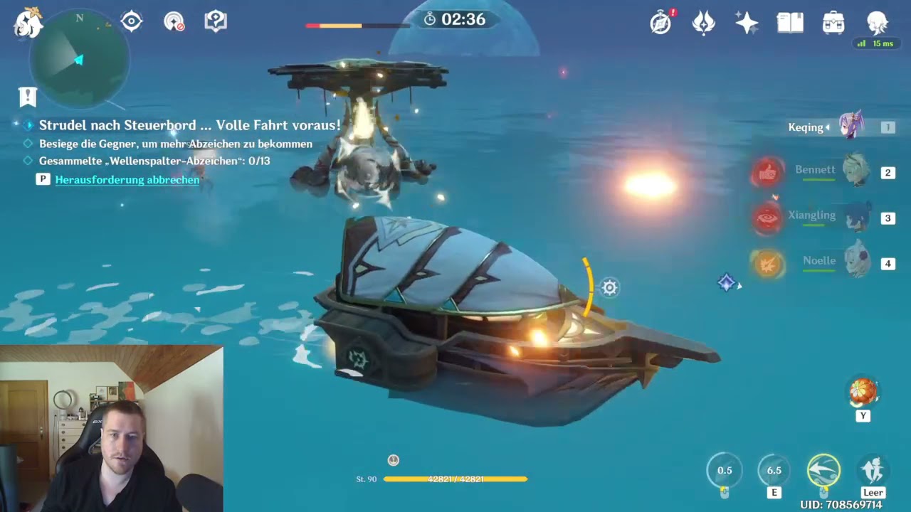 Strudel nach Steuerbord ... Volle Fahrt voraus! - Tag 4 - Rennrhythmus - Genshin Impact 1.6