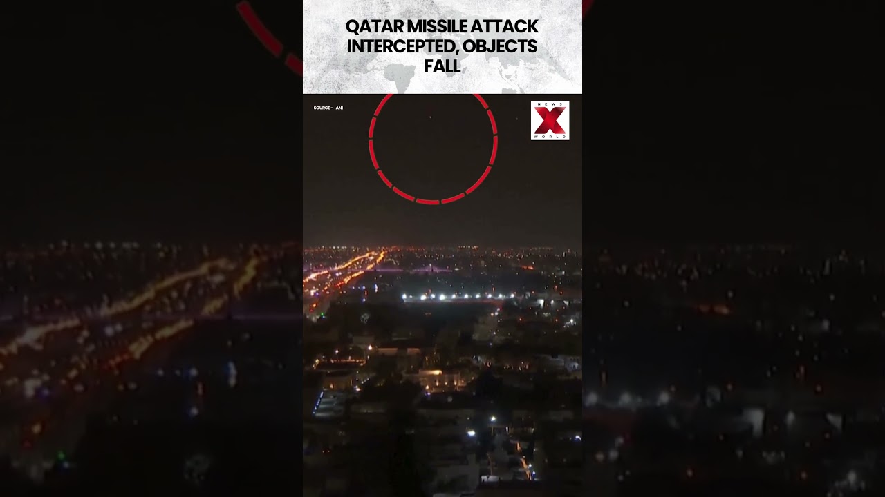 RAW video shows missile attack thwarted in Qatar, objects fall | NewsX World