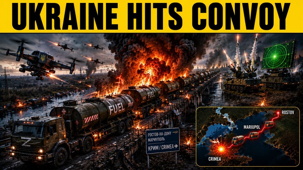 Ukrainian Drones HIT Russia&rsquo;s Fuel Convoy Supplying Crimea &mdash; Then THIS Happened...