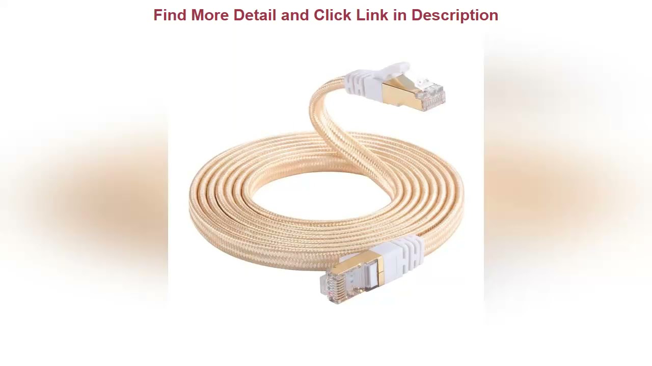 Most Awesome Product Cat 7 Ethernet Cable, DanYee Nylon Braided 16ft CAT7 High Speed Professional G