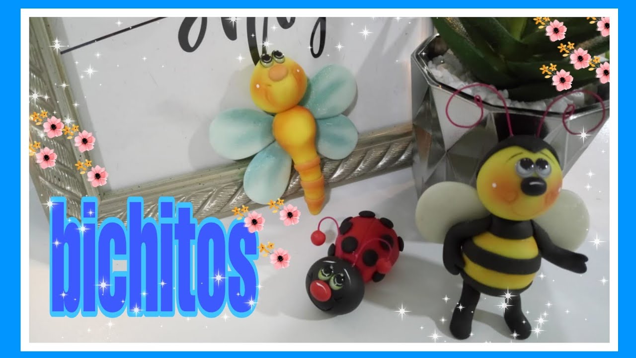 DIY Abeja, catarina, libélula | bichos | Porcelana Fría | Pasta Flexible | Ideas Fáciles