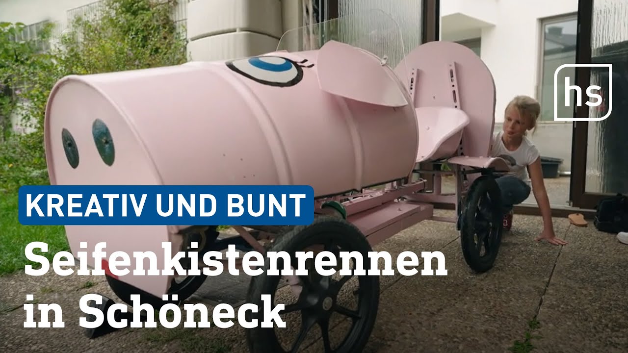 Schweinchen oder umgebautes Flugzeug? 5. Seifenkistenrennen in Schöneck | hessenschau