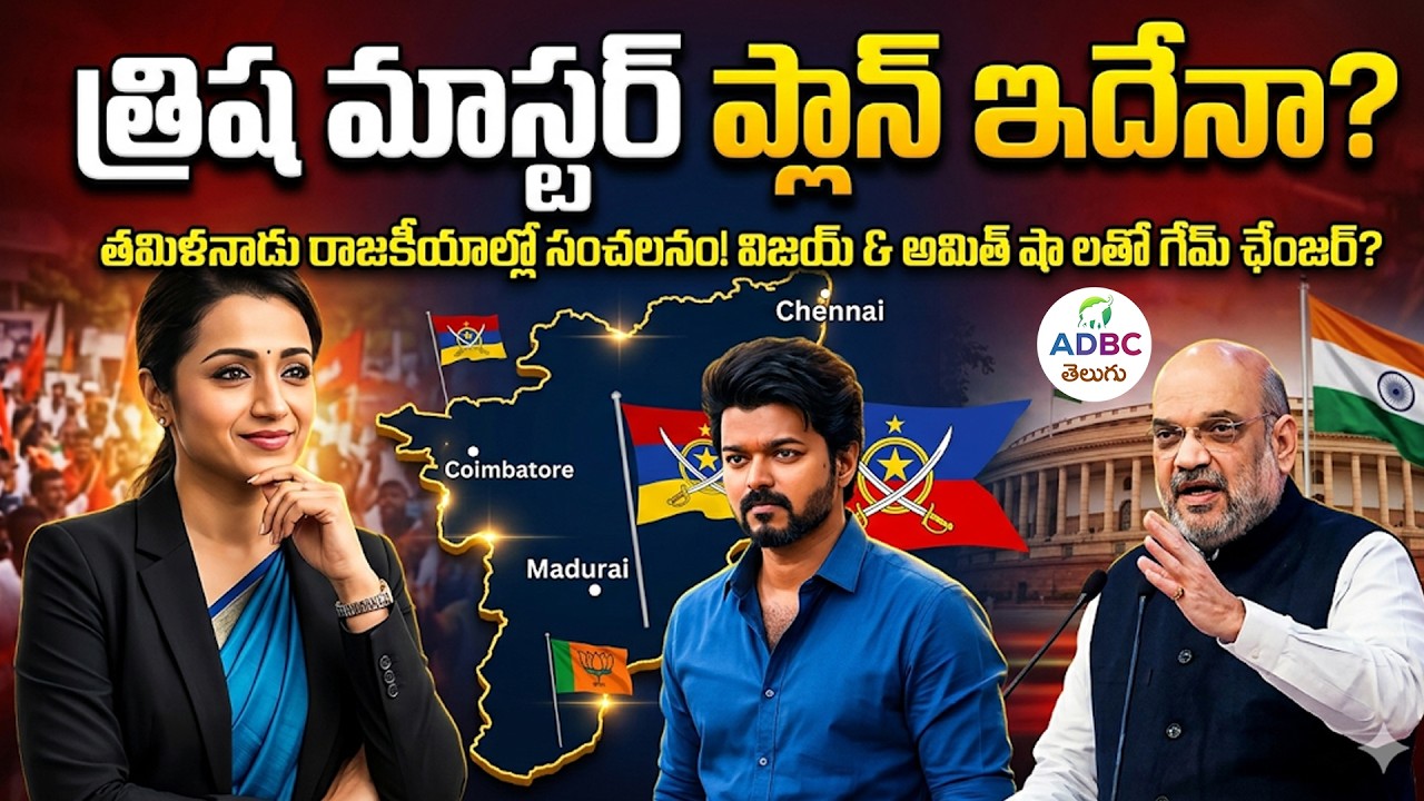 త్రిష మాస్టర్ ప్లాన్ ఇదేనా..! | Actress Trisha Meets Amit Shah | Tamil Nadu Politics | ADBC Telugu