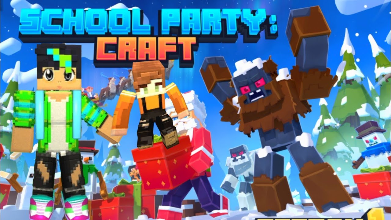 School party craft official new year update|I become a Santa Claus in party craft 