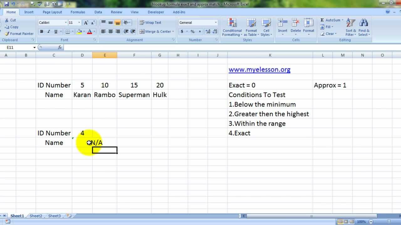 Hlookup Formula In Excel Exact and Approx Match English