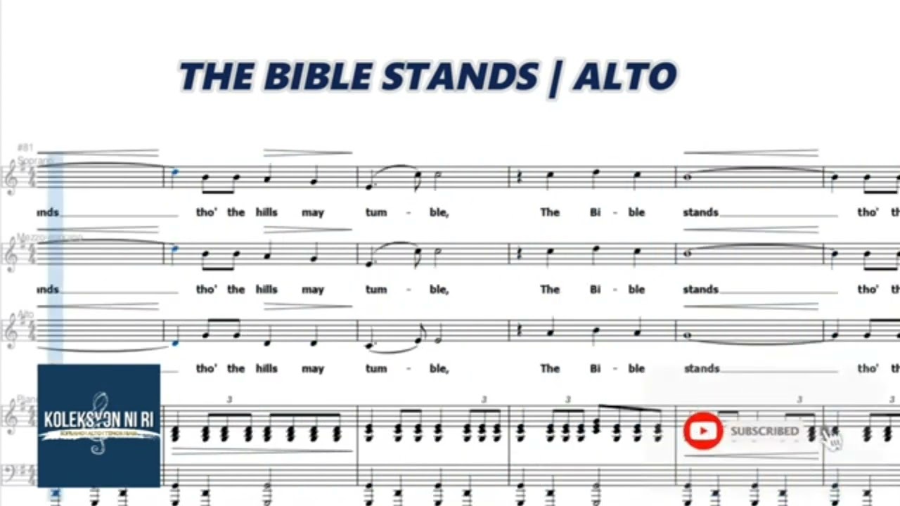The Bible Stands-Alto (Vocal Guide)