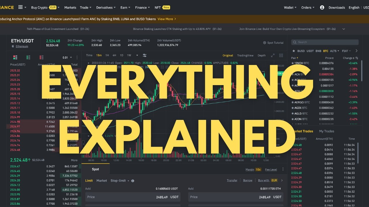 Binance Trading Interface Explained - Everything you need to know!
