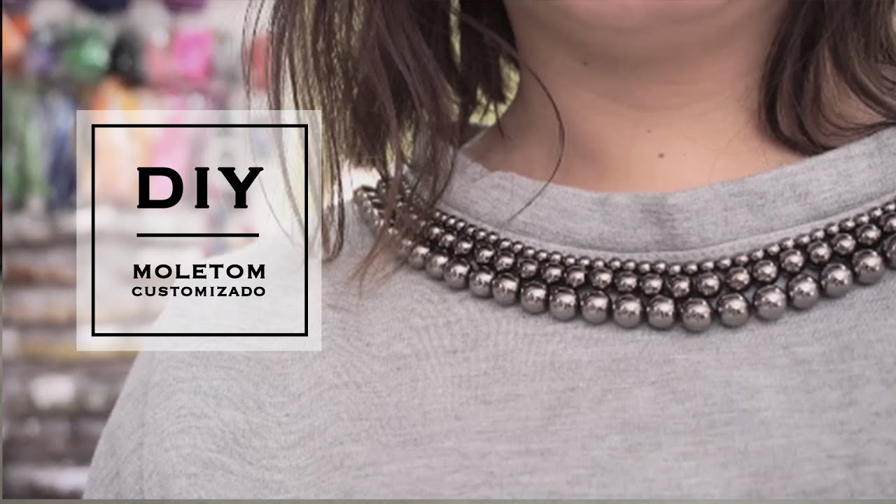 DIY - Moletom com gola de pérola
