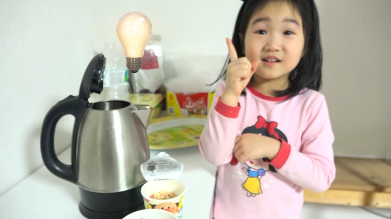 Boram eats funny Pikachu Noodle