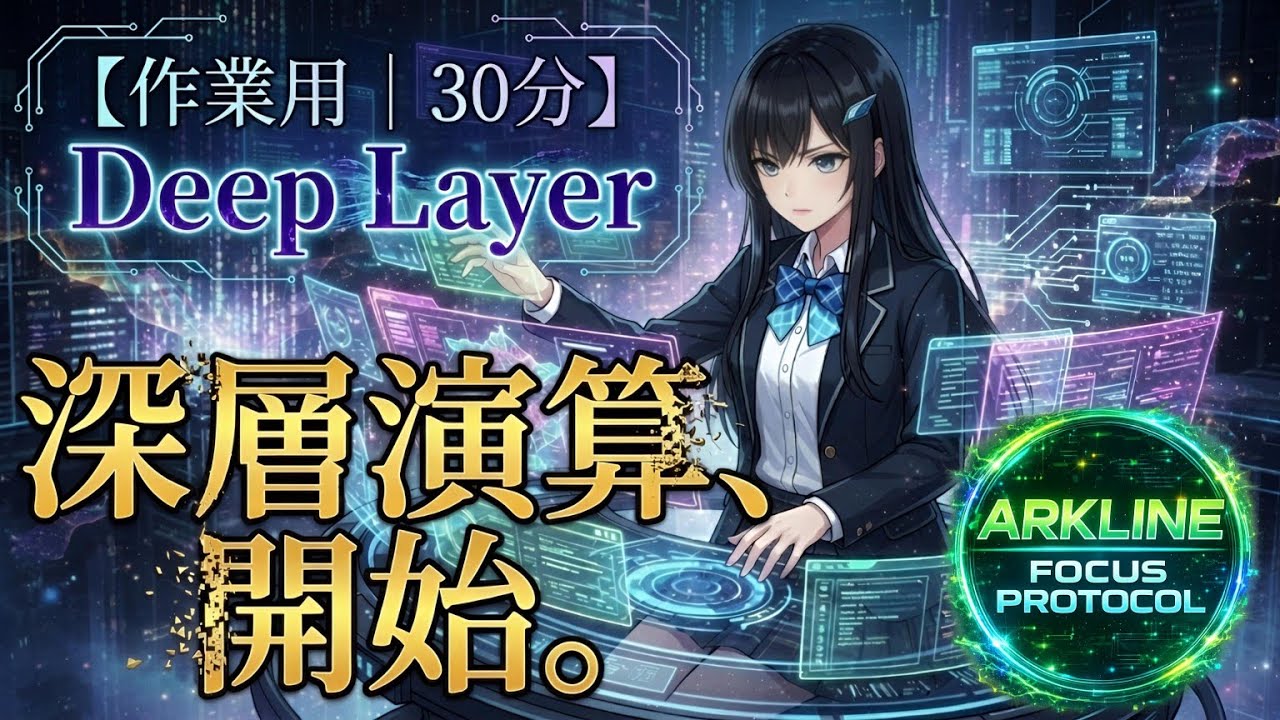 サイバーパンクLo-Fi【作業用BGM】｜深層ネットワークで集中する静かな演算｜Cyberpunk Lofi Focus Music – Deep Layer