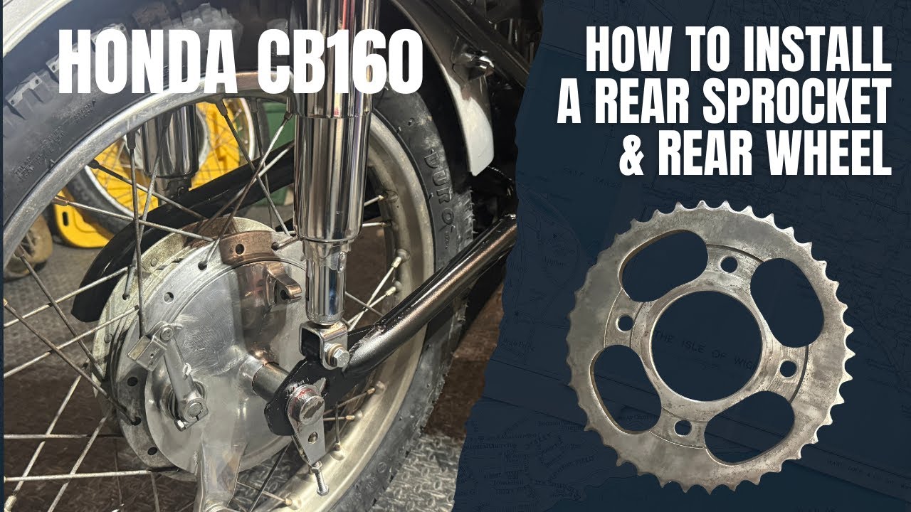 Vintage Motorcycle Restoration: CB160 Rear Sprocket & Wheel Install