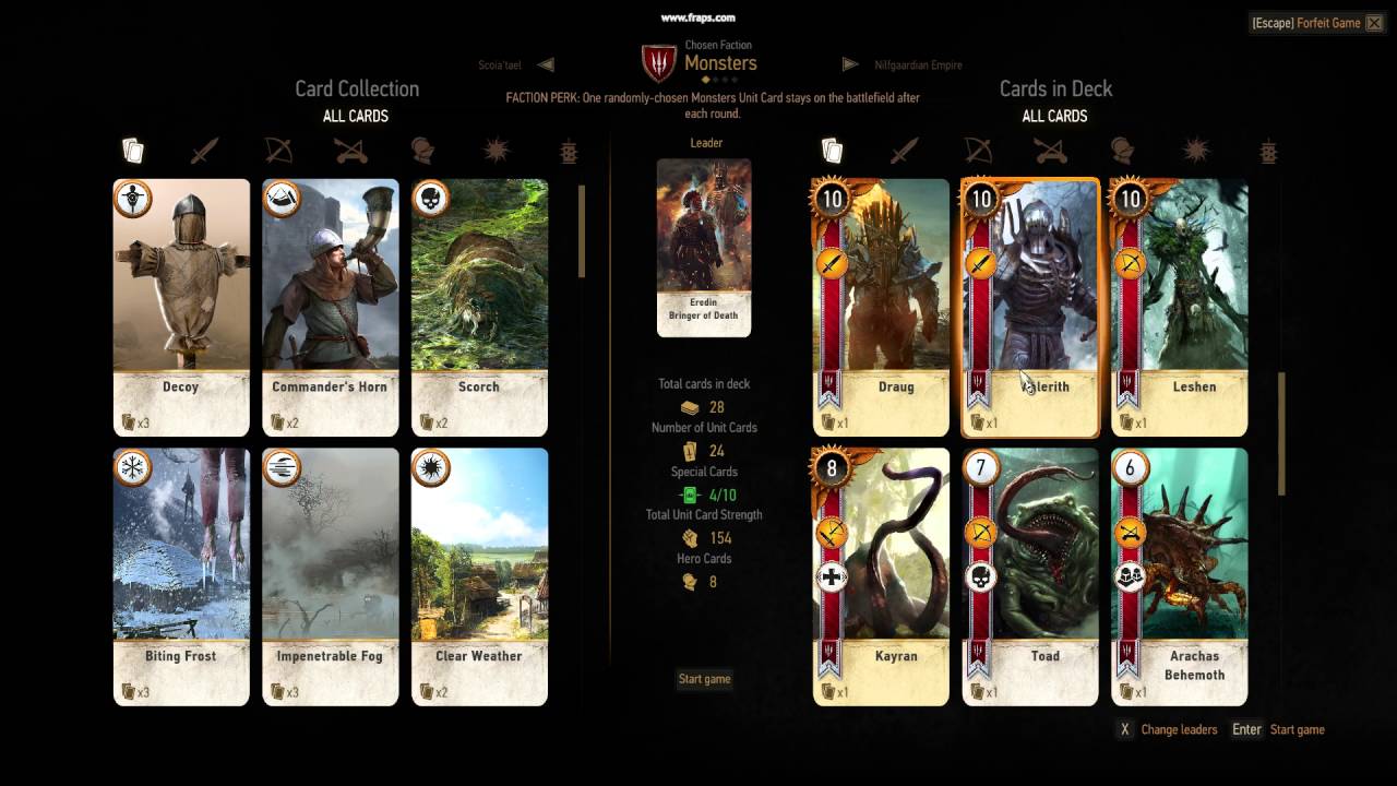 Witcher 3 Best Gwent Deck ft. Monster