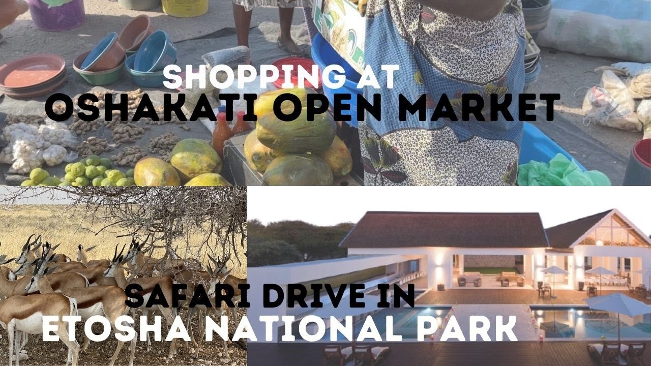 SHOPPING AT OSHAKATI OPEN MARKET//SAFARI SELF DRIVE IN ETOSHA NATIONAL PARK // //EMANYA GAME LODGE