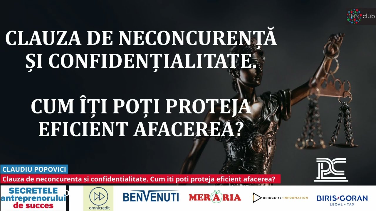 Claudiu Popovici Clauza de neconcurenta si confidentialitate  Cum iti poti proteja eficient afacerea