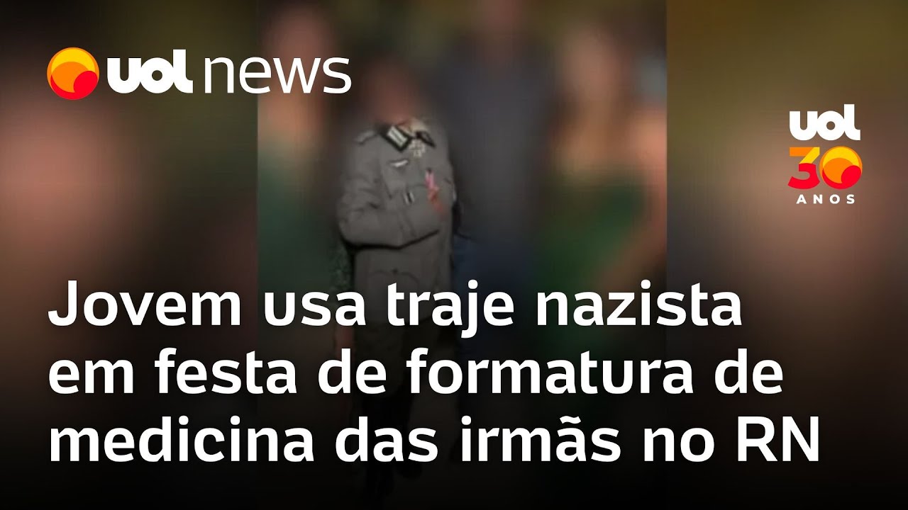 Jovem usa roupa nazista em festa de formatura de medicina das irmãs no RN; MP abre investigação