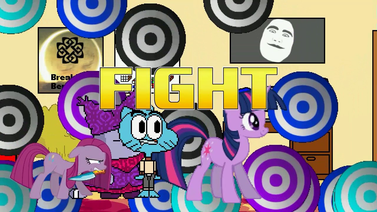 AN Mugen Request #907: Gumball, Chowder, Pinkamena, Twilight Sparkle VS Break the Targets X4