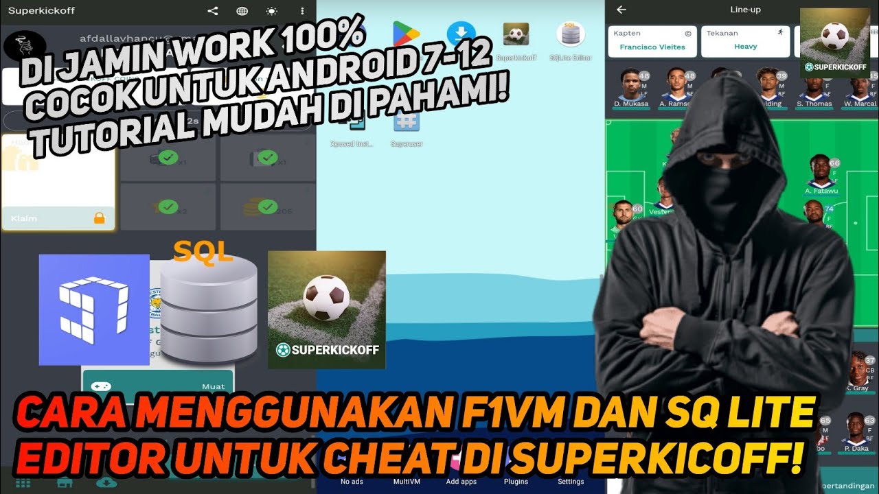 CARA MENGGUNAKAN F1VM DAN SQ LITE EDITOR UNTUK CHEAT DI SUPERKICKOFF! - MODIF GAMING