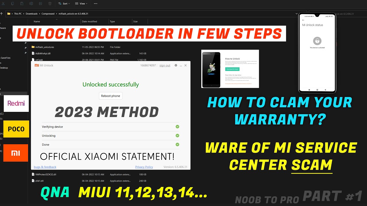 How to Unlock Bootloader in Any Xiaomi Redmi Poco Smartphone 2023 method, QnA, Noob friendly | HINDI