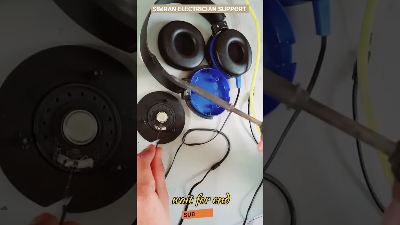 Headphone Speaker Wire Soldering 😱⚡#shorts #trending #new